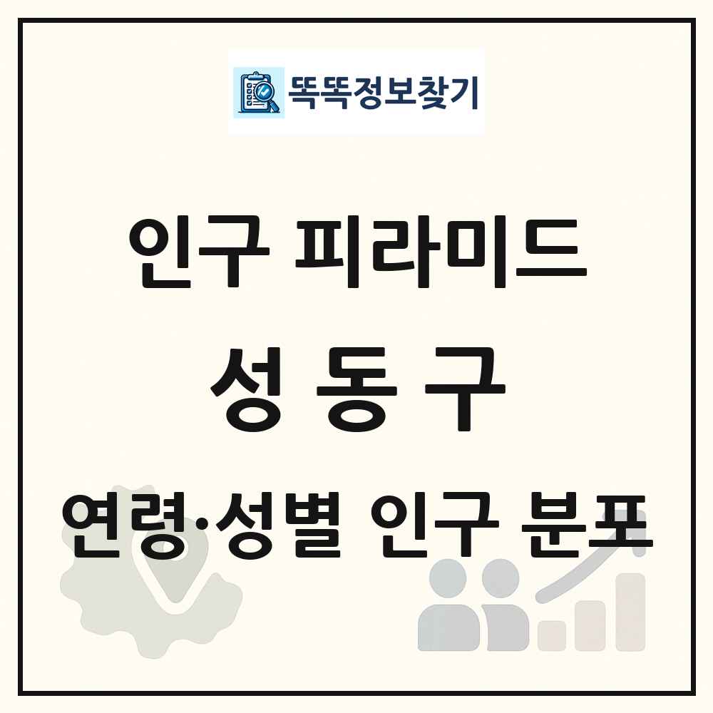 성동구 인구 피라미드 링크 그림